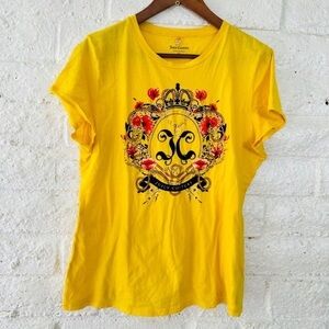 Juicy Couture Bright Yellow Crest Graphic Tee